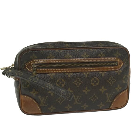 LOUIS VUITTON Monogram Marly Dragonne GM Clutch Bag M51825 LV Auth 61286 - Picture 1 of 15